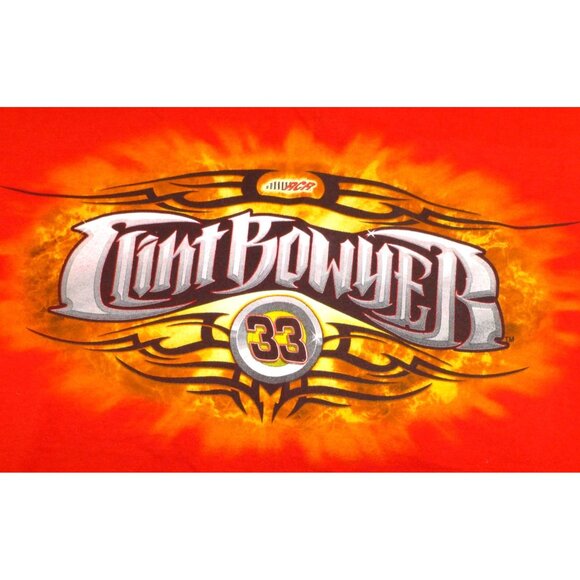 Clint Bowyer NASCAR #33 Red Graphic Tee By Chase Authentics 2XL Cotton Mens Raci - Picture 2 of 6